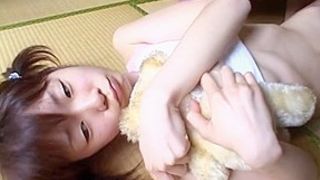 JAV teen stripped and fondled while holding bear Subtitled