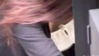 Asian girl who reads is caught on tape by a kinky voyeur