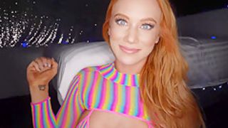 Redhead big butterfly spreads cheeks for step dad sisterpros