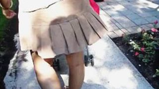 Hot upskirt video reveals a hot ass and panties