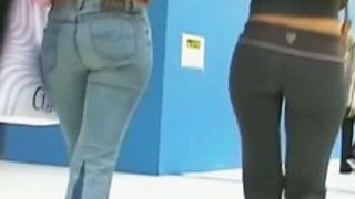 Amazing camera man films street candid babes in public