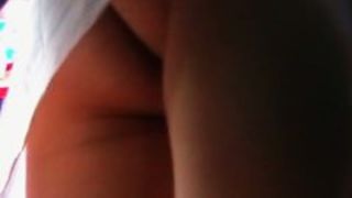 Great shaved girl with no panties in upskirt video