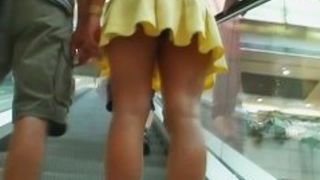 Hot blonde goes shopping and ends up on voyeur upskirt video