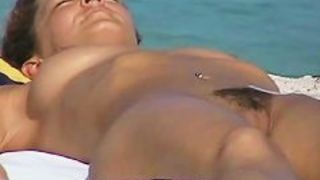 Amateur nudist brunette pussy on hidden cam
