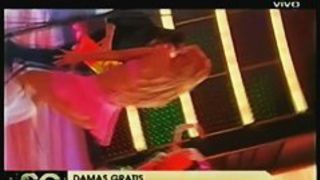 Real sexy upskirt blonde dancers on TV