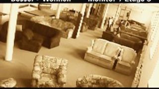 A couple thought no one is watching when they tried out a store couch for