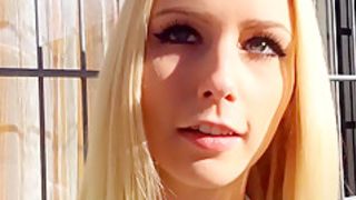 Crazy amateur Blonde, POV sex video