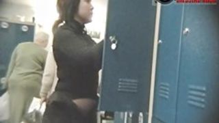 Busty curvy brunette wife exposed in a spy cam xxx video