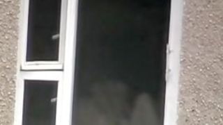 Voyeur my sexy nude neighbor in the window darkness