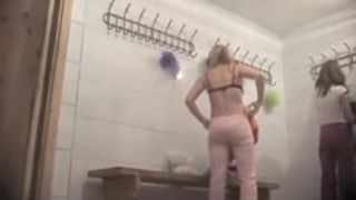 Sexy tan lined ass on the changing room voyeur movie