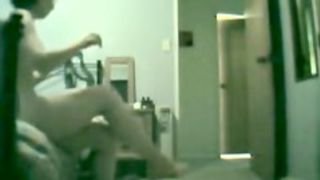 Home voyeur cam yoga from the beautiful brunette wife