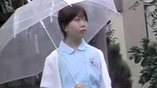 Petite Asian nurse in uniform and a nice ass skirt sharked