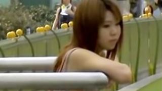Little Asian princess minding her own business during quick sharking scene