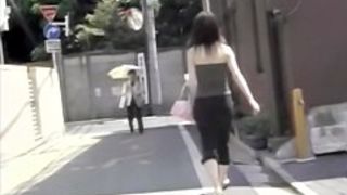 Pasty cheery oriental chick loses her top during instant sharing attack
