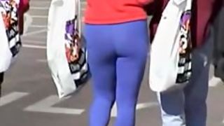 Tight blue pants wrapping the candid amateur ass around 05zq