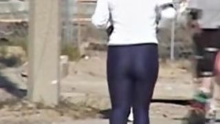 Candid ass video with the participation of running amateur 01ze