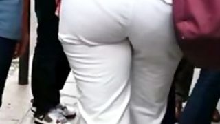 Booty voyeur 13 - White pantie VPL