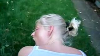 Webman - Swedish girl fucked doggystyle outside
