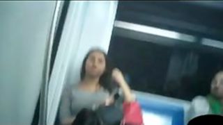 very hot chick found on the train with sexy lips