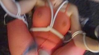 Slutty babe in a BDSM squirt action sex scene