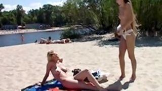 Young amateur at nude beach