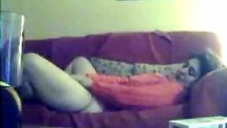 milf home alone masturbating on couch