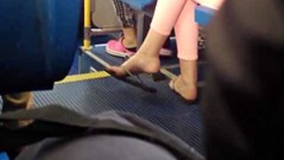 Candid Flip Flop Feet on the Bus
