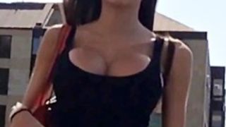 Big fake tits voyeur