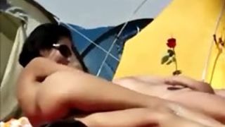 Wife Playing With Cock On Beach