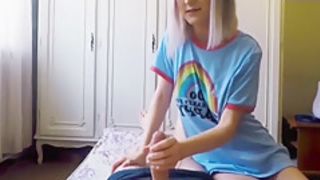 Cute Blonde Handjob - Eva Elfie