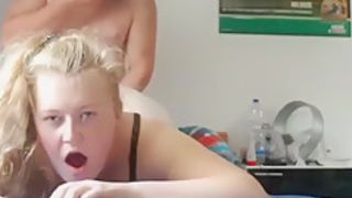 Horny BBW Bitch Likes When Her Neighbor Fucks Her Wet Pussy