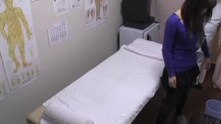 Hardcore pussy fingering in an erotic massage voyeur video