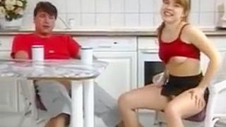 Cute russian babe krista gets fucked in the kitchen