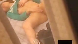 Horny asian girl caught masturbating