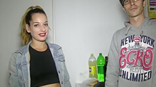 Skinny, blonde chick, Vanesa is getting her pussy licked in the kitchen, before getting fucked