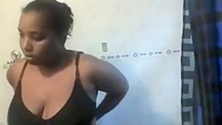 Big tits ebony chick out of shower