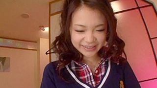 Kana Tsuruta enjoying rough fucking in her school uniform