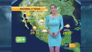 Hot weather lady in a tight dress