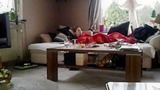 Caught my wife Masturbating under blanked with her nev Dildo. Caught her on my spycam.