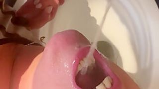 First Time A Lot Pee In My Mouth Next I Give Him Blowjob With Cum