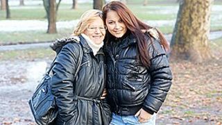 Old And Young Lesbians Frederica And Rashinda Go Naughty - MatureNL