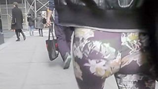 Ginger girl in floral pants