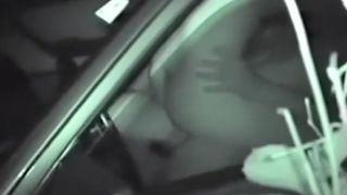 Spying on a couple fuck in the car