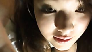 Japanese teenage cute hot babe wanking off shows her snatch