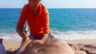 Nude guy getting a massage by two Asian milfs