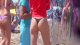 Sexy ass in black bikini thong