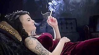 Gorgeous smokers enjoying their nicotine fix