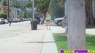 Sexy Blonde Jenna Marie gets spotted and offered a lift by stranger