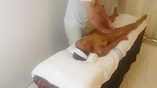 Tattooed Massage Therapist fingers Ebony MILF