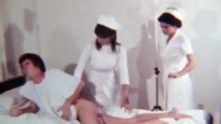 Cute nurse taking temp and giving enema